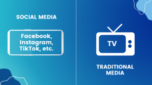 the difference between social media and traditional media